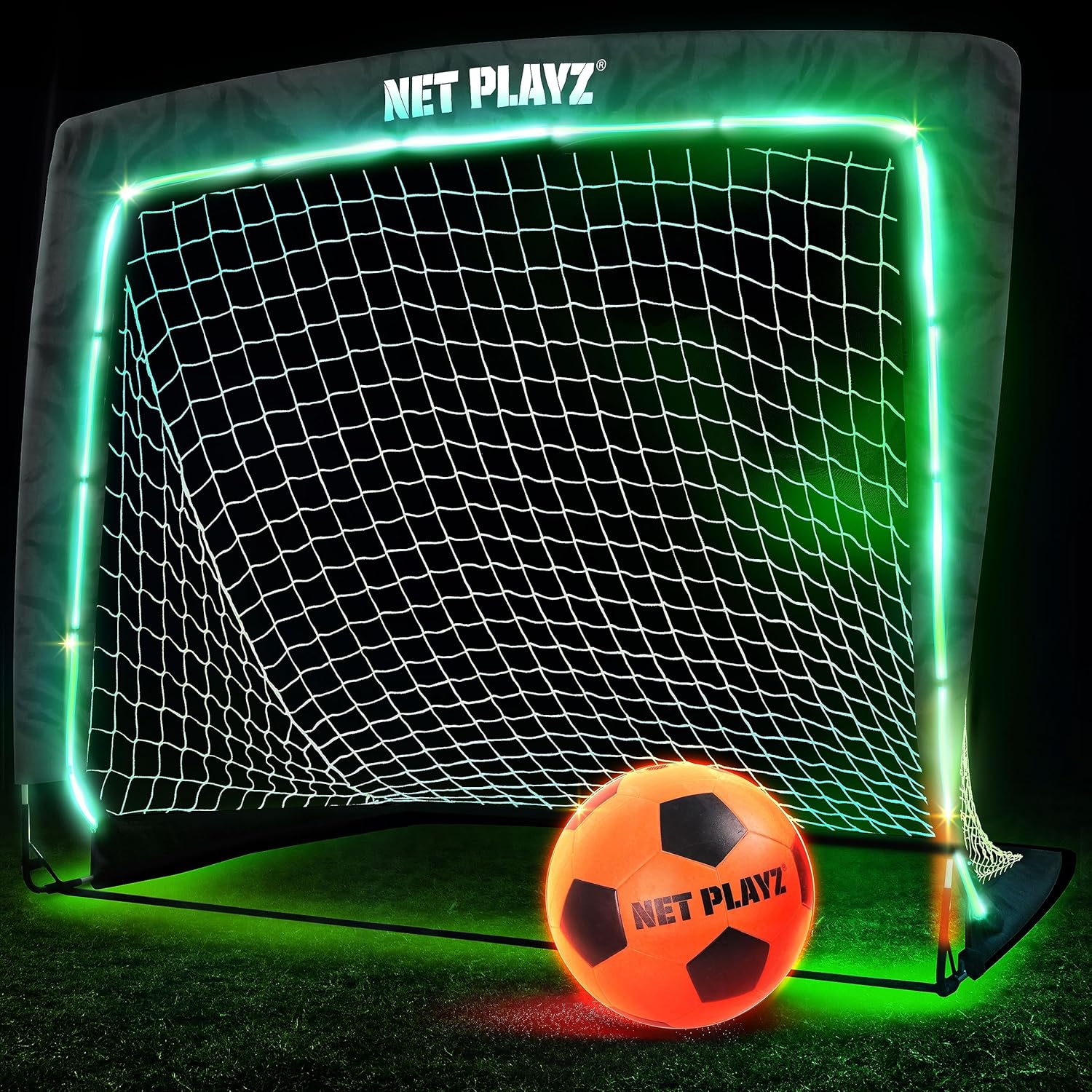 Juego de regalo de red de fútbol que brilla en la oscuridad  Regalo de fútbol iluminado para niños y niñas, niños y adolescentes
