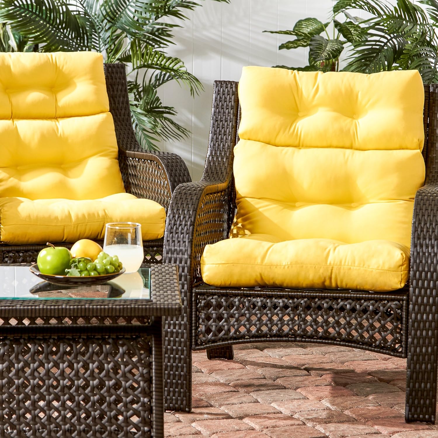 Greendale Home Fashions – Cojín para asiento y respaldo de silla de exterior