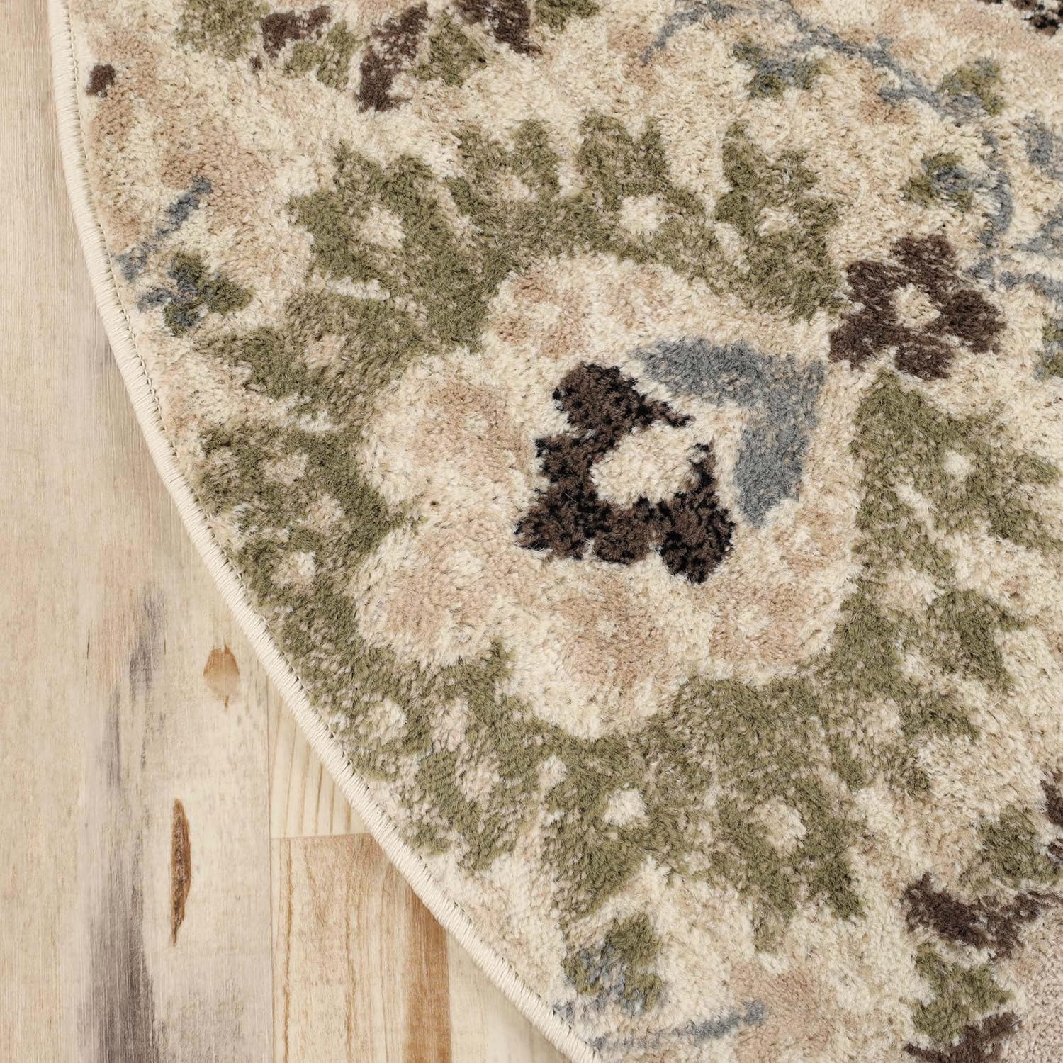 SUPERIOR Augusta Collection – Alfombra de pasillo para interiores, con respaldo de yute, decoración de suelo de damasco floral oriental moderna para