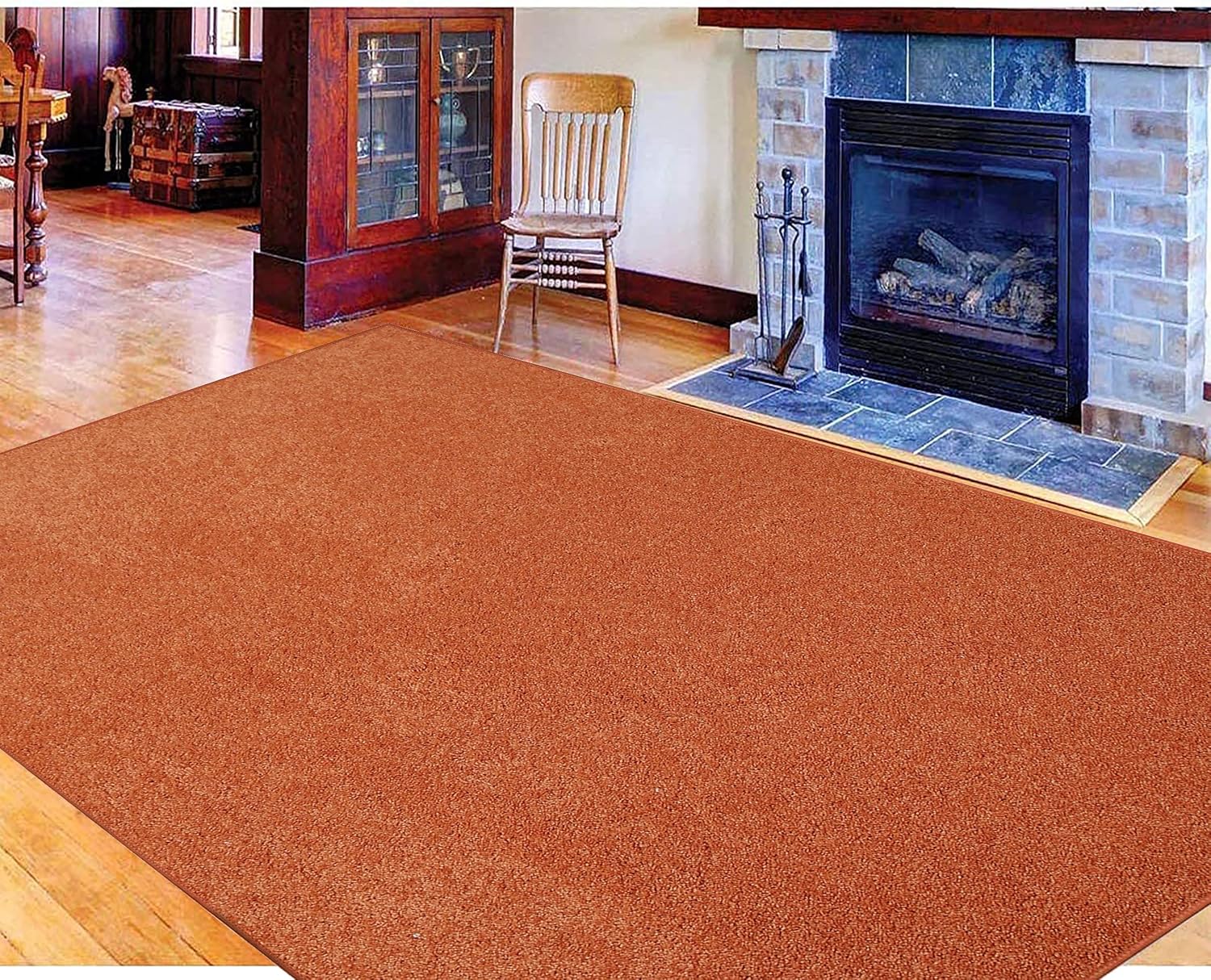 Bright House Alfombra de color sólido Naranja – 2′ x 3′ A-DC4