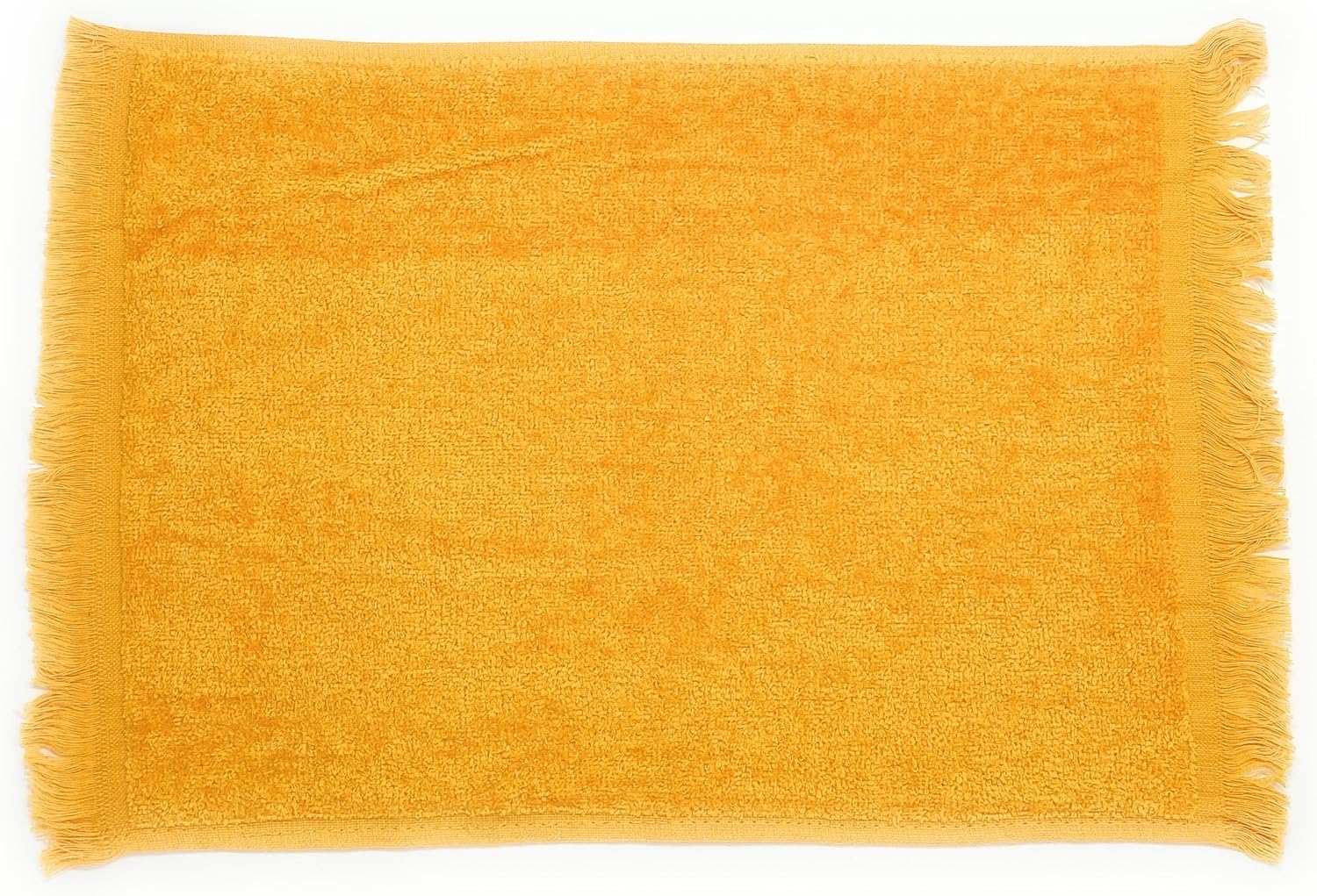 Paquete de 12 toallas de rizo reversibles con flecos con dobladillo (tamaño 11 pulgadas de ancho x 18 pulgadas de largo), algodón (dorado) a precio