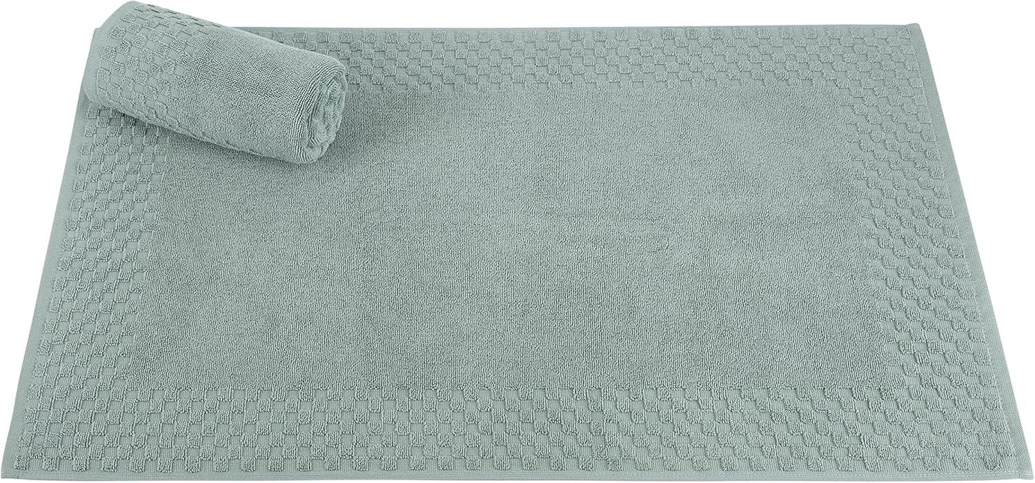 Classic Turkish Towels CTT – Juego de 2 alfombrillas de baño 100 % algodón turco, antideslizantes, cómodas y absorbentes, para hotel y spa, 20 x 34