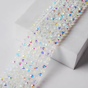 0.315 in AB Rondelle blanco para la fabricación de joyas 380pcs forma de Briolette facetada cristal espaciador cuentas surtidos suministros 0.315 in AB Rondelle blanco para la fabricación de joyas 380pcs forma de Briolette facetada cristal espaciador cuentas surtidos suministros