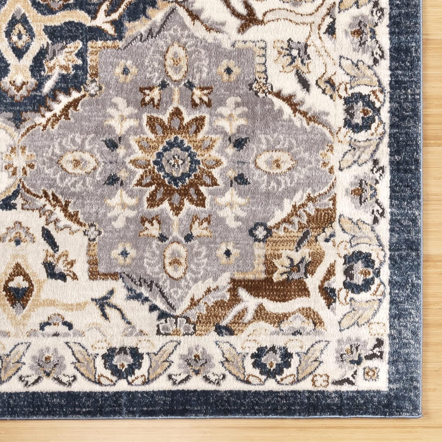Gertmenian Alfombra para interiores, clásica de poliéster suave con base de yute, alfombra suave para sala de estar, comedor, vestíbulo y sala