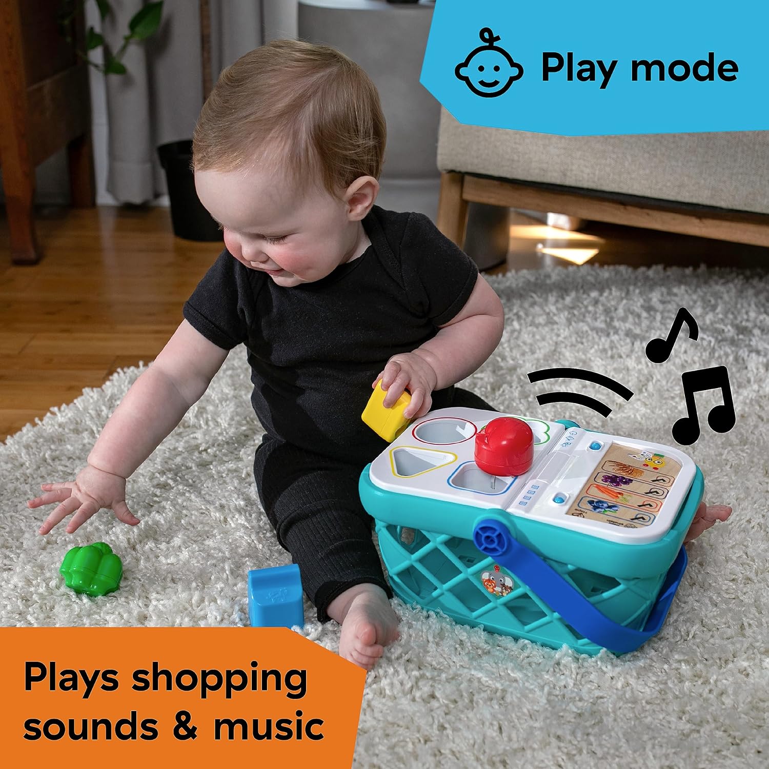 Baby Einstein + Hape Magic Touch pretend to shop juguete, con sonidos reales y música, a partir de 9 meses