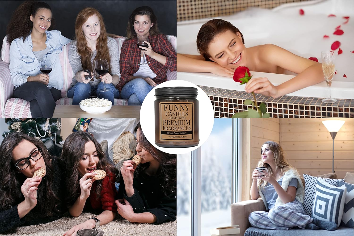 Cedar Crate Market – Thank for Being A Badass Sister – Hermana mayor, regalo de cumpleaños para hermana pequeña de hermana, divertido regalo de vela