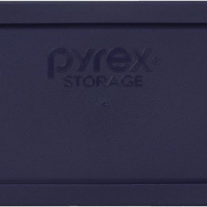 Pyrex Cubierta de almacenamiento de plástico oblonga azul 4.8 taza 7214-PC Pyrex Cubierta de almacenamiento de plástico oblonga azul 4.8 taza 7214-PC