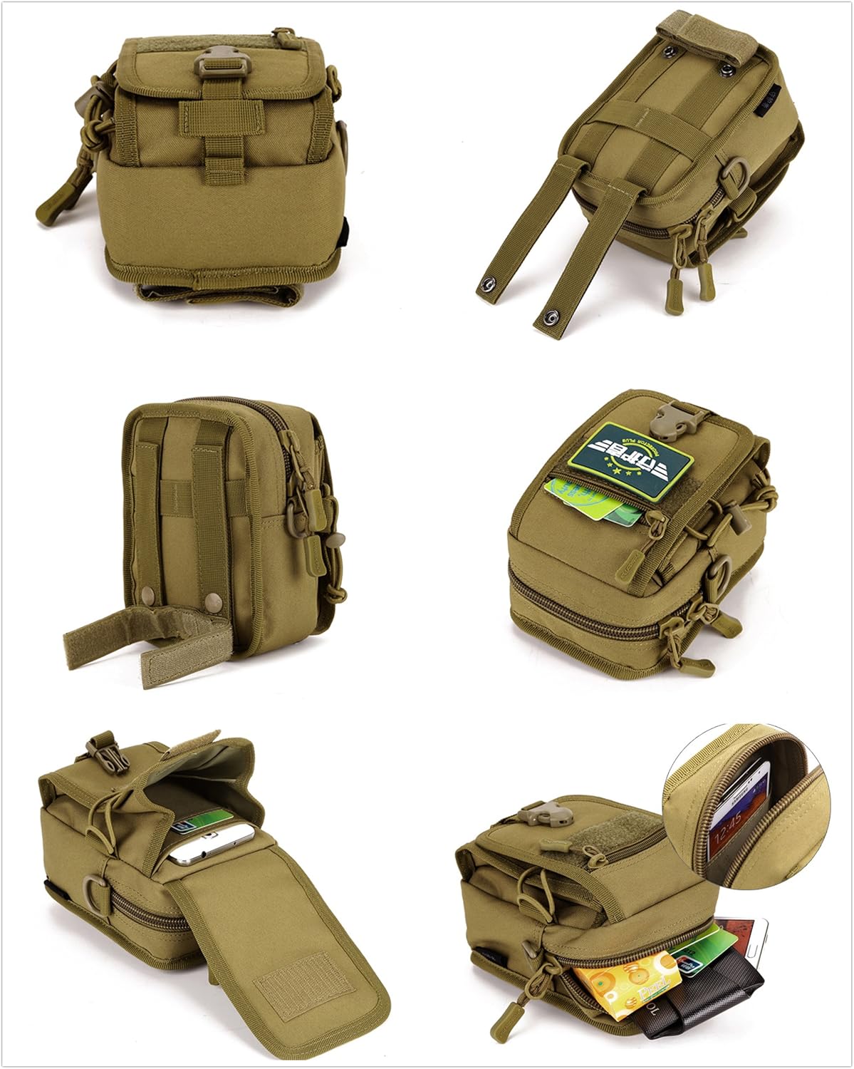 UNISTRENGH Tactical Molle – Bolsa para revista de teléfono militar con velcro para cinturón de seguridad