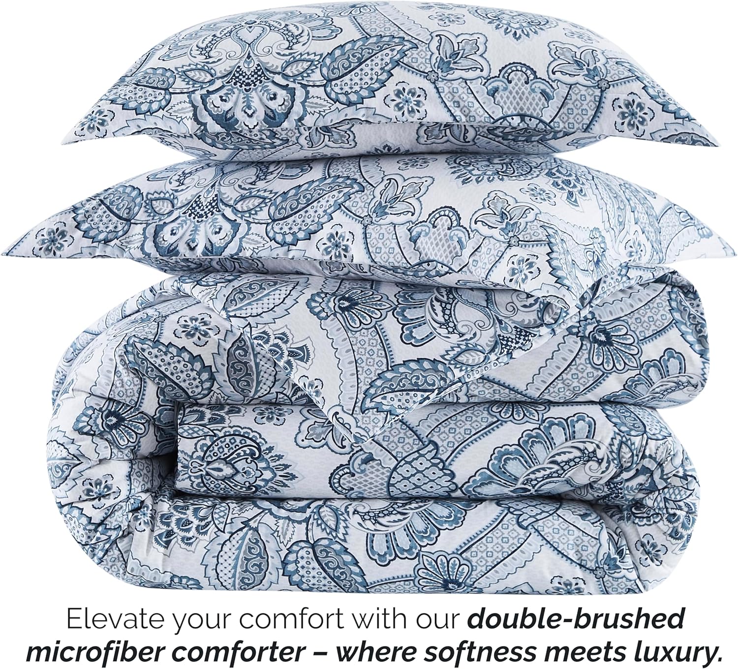 Southshore Fine Living, Inc. Juego de ropa de cama de gran tamaño alternativo para todas las estaciones, colcha reversible suave de 2 piezas con una