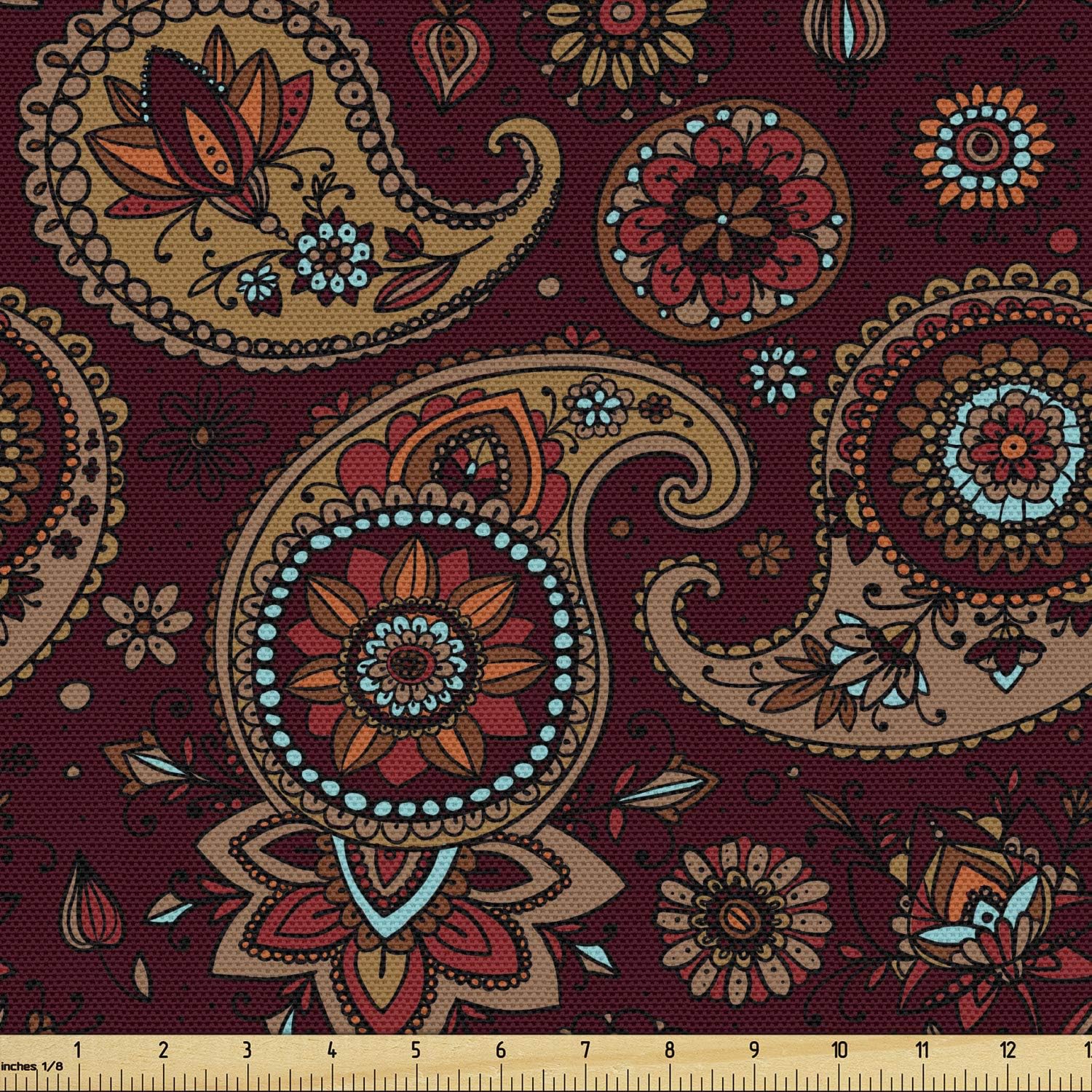 Ambesonne – Tela multicolor con estampado digital por yarda