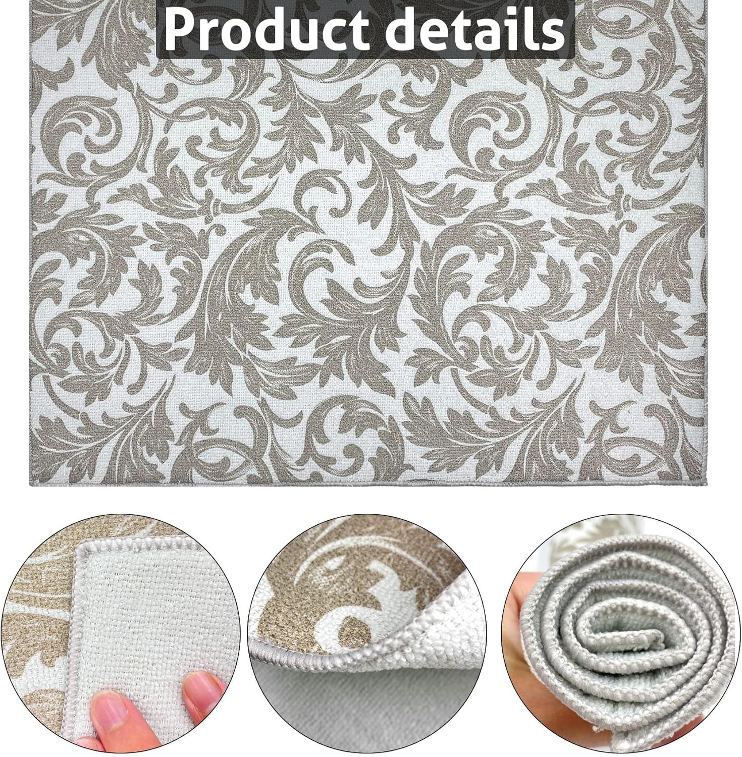Tapete de secado de platos de tela absorbente, reversible, de microfibra, de secado rápido, tapete para encimera de cocina, tapete cuadrado