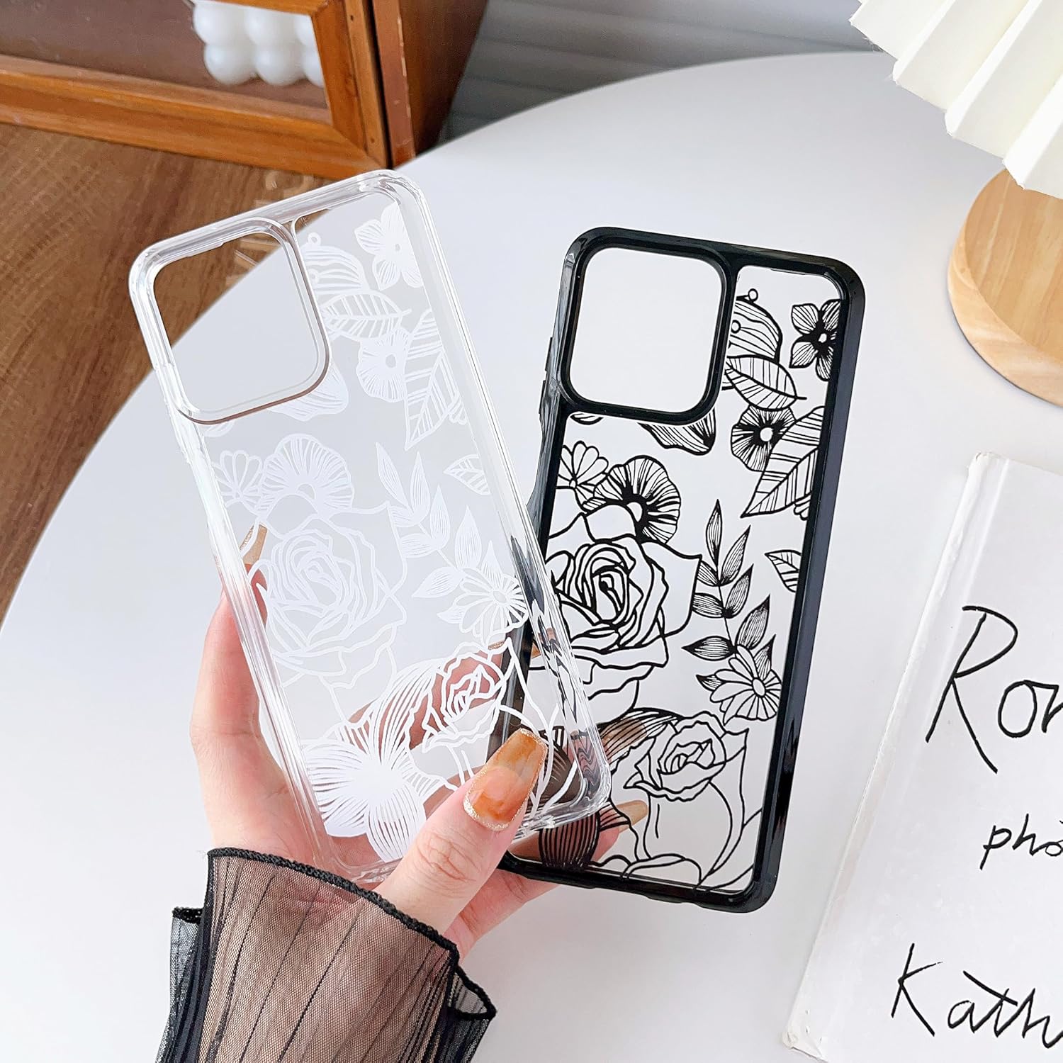 XIZYO Funda para Motorola Moto G Stylus 2023, bonita funda de teléfono con diseño floral de rosas estéticas para mujeres y niñas, patrón delgado,