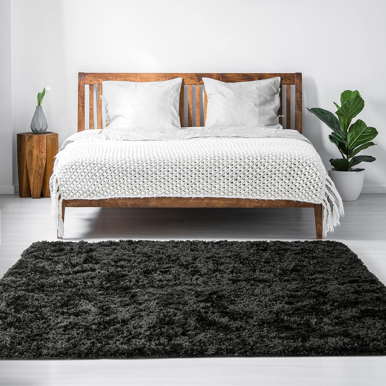 Signature Loom – Tapete lanudo de 2 x 3 pulgadas, tapete de terciopelo suave y mullido para dormitorio de niñas, tapete lanudo para habitación de