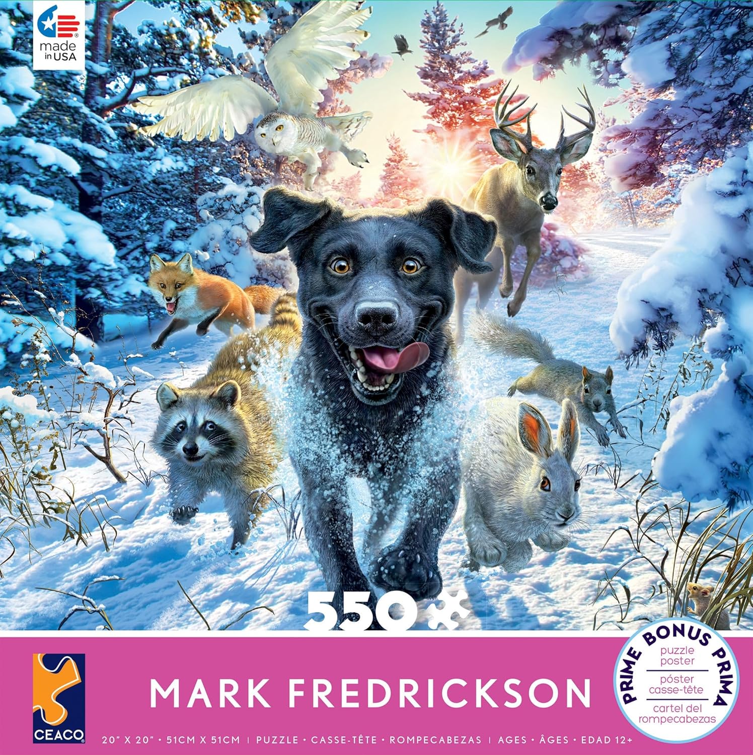 Ceaco – Mark Fredrickson – Rompecabezas de laboratorio negro – Rompecabezas de 550 piezas