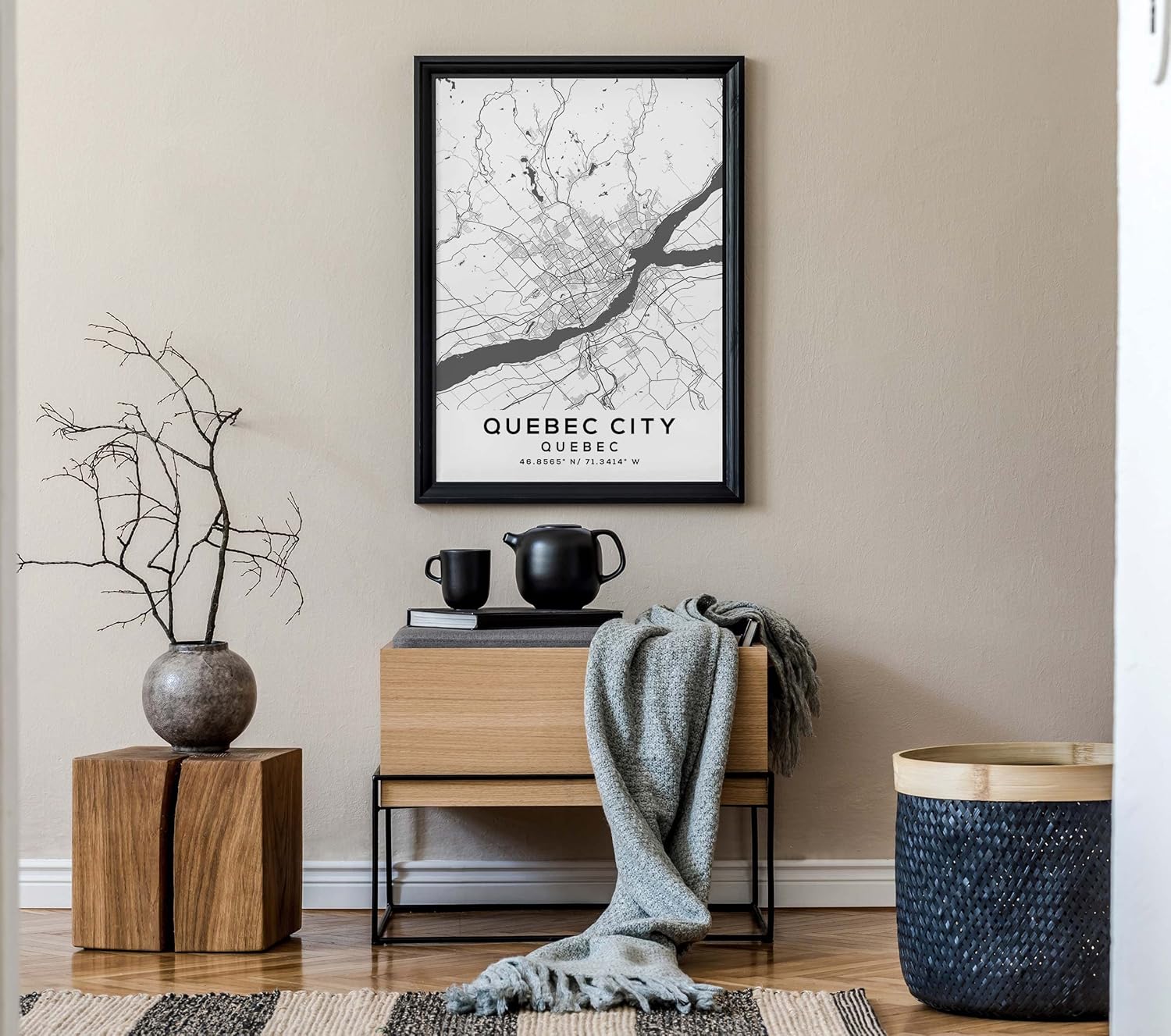 Map of Quebec City, Quebec, Light 2 (18×24)