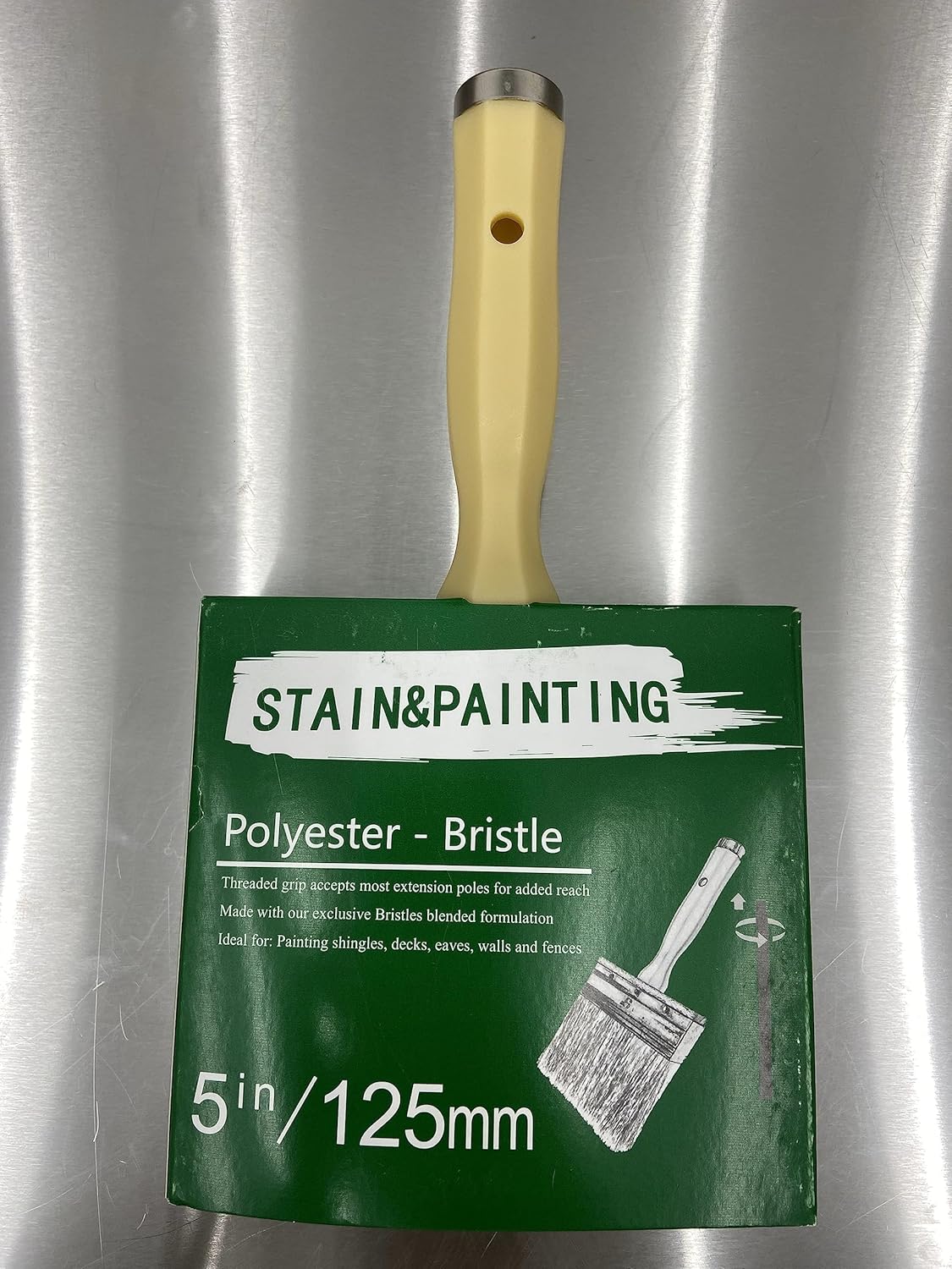 Woodrich Brand – Cepillo profesional para tinción de cubierta, manchas, valla y revestimiento, manipulador de carga para una aplicación eficiente