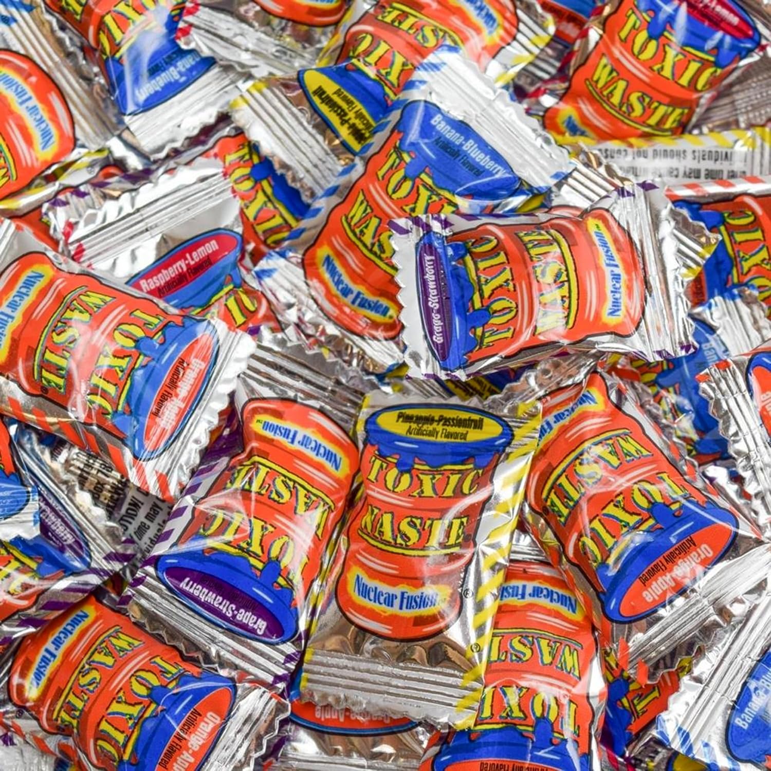 Nuclear Fusion Toxic Waste Candy Bulk 1LB Bolsa de Super Sour Candy, World Most Sour Candy, Extreme Sour Candy Challenge, World Sourest Candy, Mega