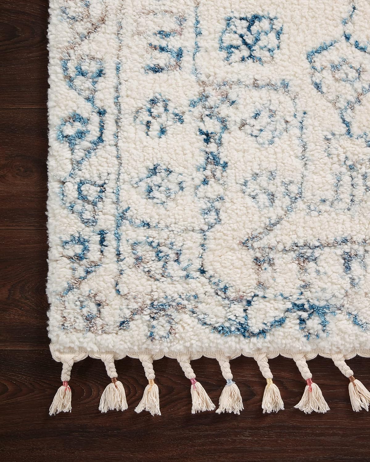 Justina Blakeney x Loloi Ronnie Collection RON-01 – Alfombra decorativa color marfilocéano de 2 pies 2 pulgadas x 3 pies 9 pulgadas