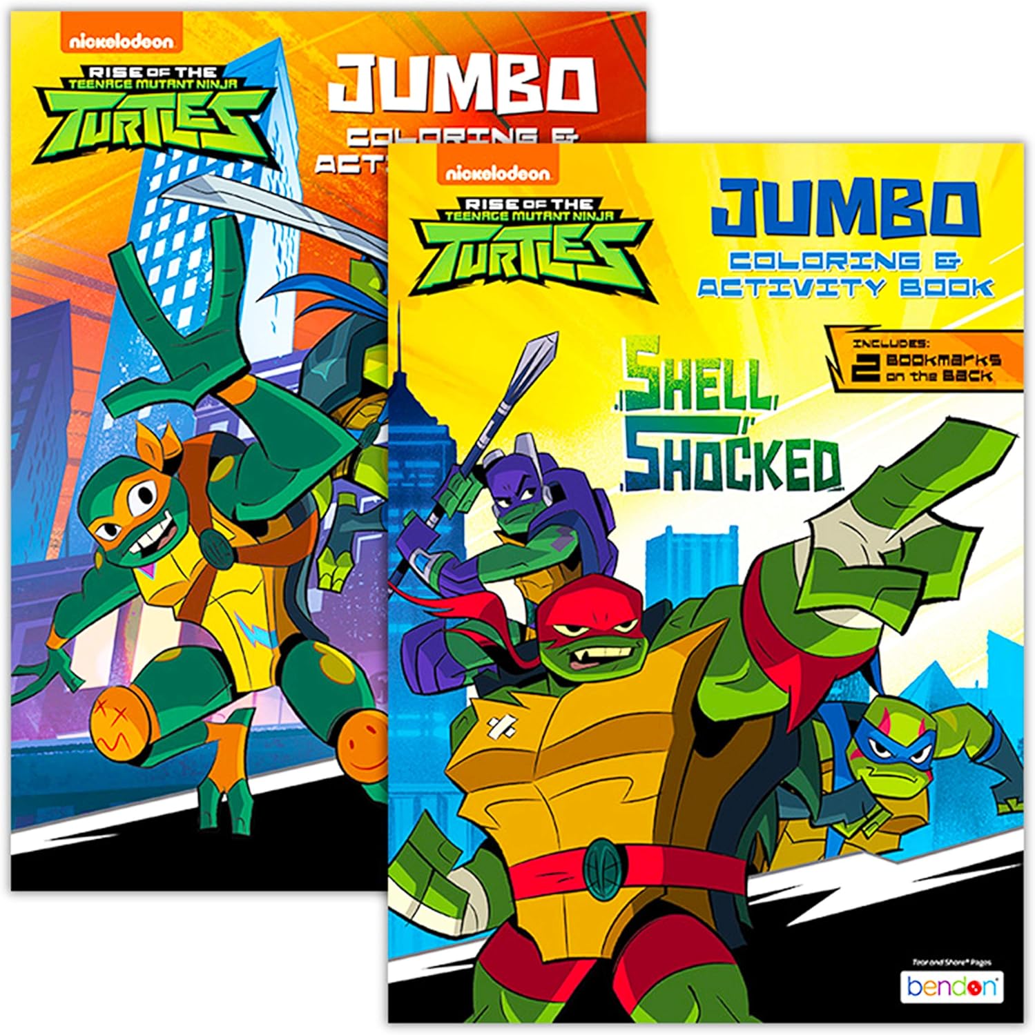 Teenage Mutant Ninja Turtles Juego de libros para colorear (2 libros TMNT)