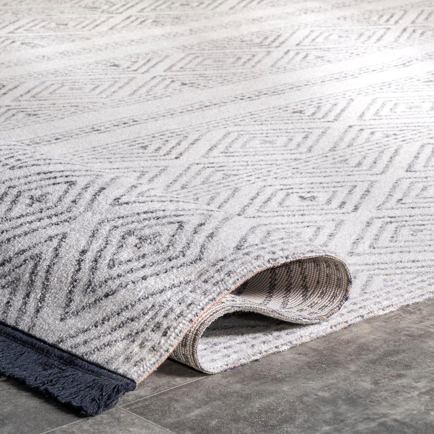 nuLOOM Alfombra Miriam a rayas para interiores y exteriores, 12×15, gris