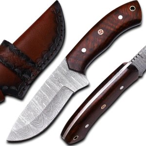 Cuchillo hecho a mano de hoja fija de acero Damasco – Cuchillo de caza – Cuchillo de Bushcraft – Cuchillos de hoja fija de alto carbono – Cuchillos Cuchillo hecho a mano de hoja fija de acero Damasco – Cuchillo de caza – Cuchillo de Bushcraft – Cuchillos de hoja fija de alto carbono – Cuchillos