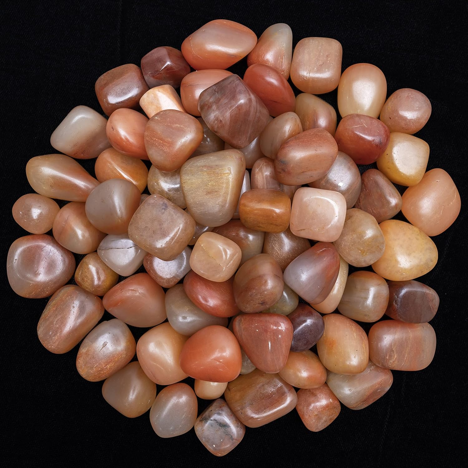 Crocon Piedras y cristales de aventurina roja de 1 libra, a granel de más de 2000 quilates, piedras pulidas, colección Rock, relleno de jarrón con