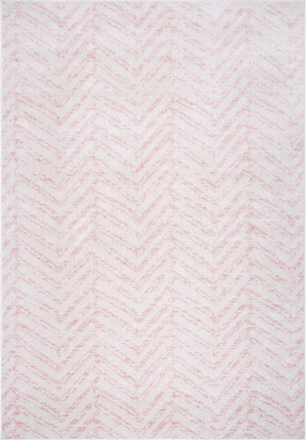 nuLOOM Rosanne – Tapete geométrico, 6 pies 7 pulgadas x 9 pies, rosa