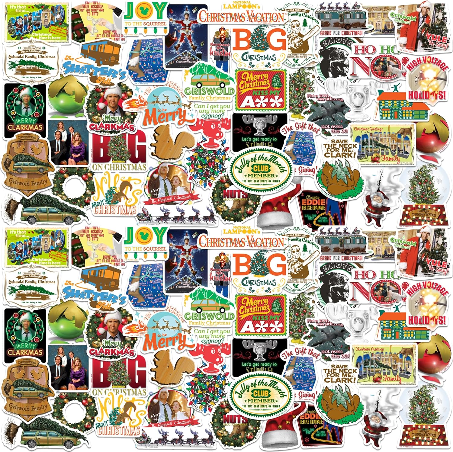 Paquete variado de calcomanías de vinilo para vacaciones de Navidad, para laptop, botella de agua, álbumes de recortes, tableta, monopatín,