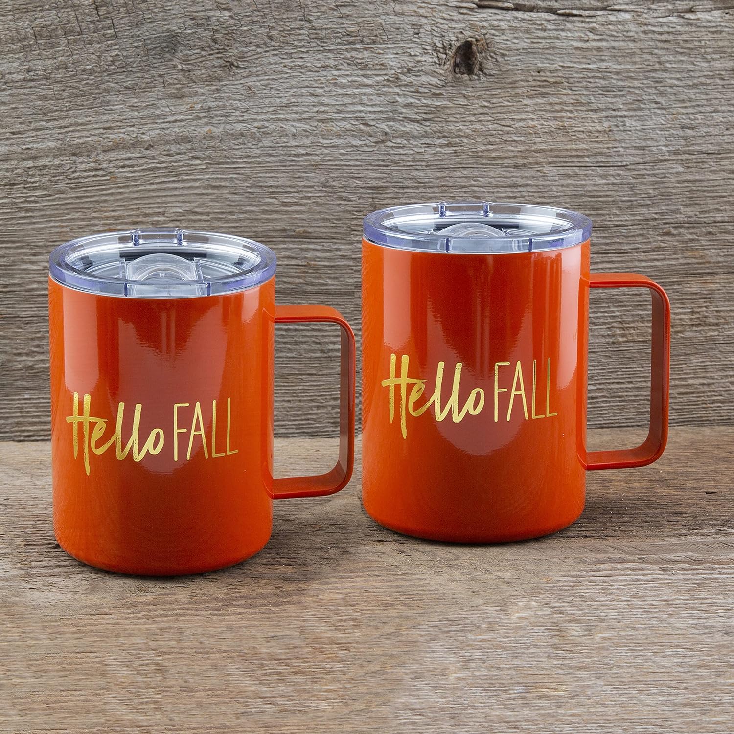 Cambridge Silversmiths Hello Fall – Juego de 2 tazas de café aisladas de 16 onzas, 0