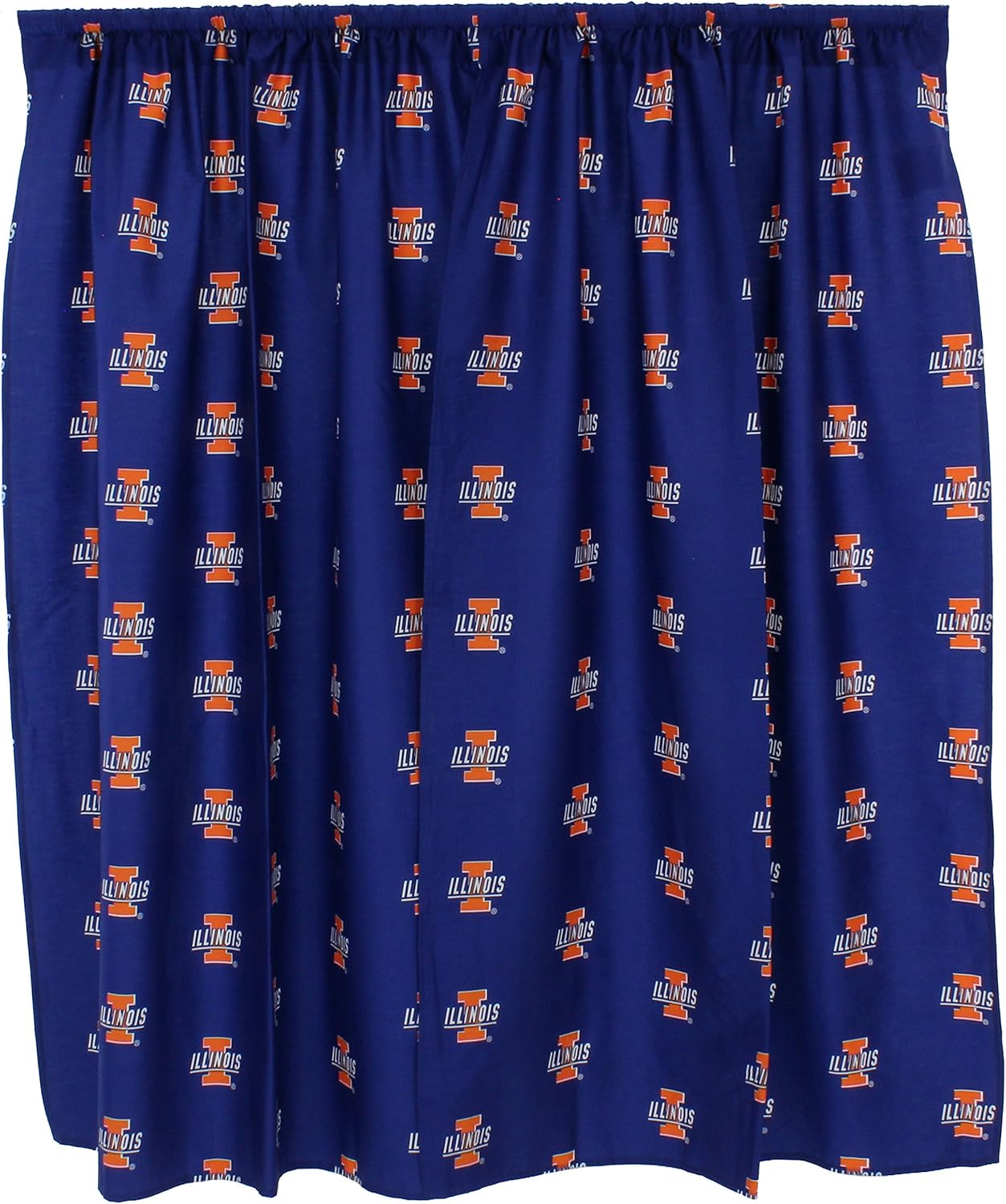 College Covers Everything Comfy Illinois Fighting Illini – Juego de paneles de cortina, 2 paneles, 2 alzapaños a juego, 42 pulgadas de ancho por 63