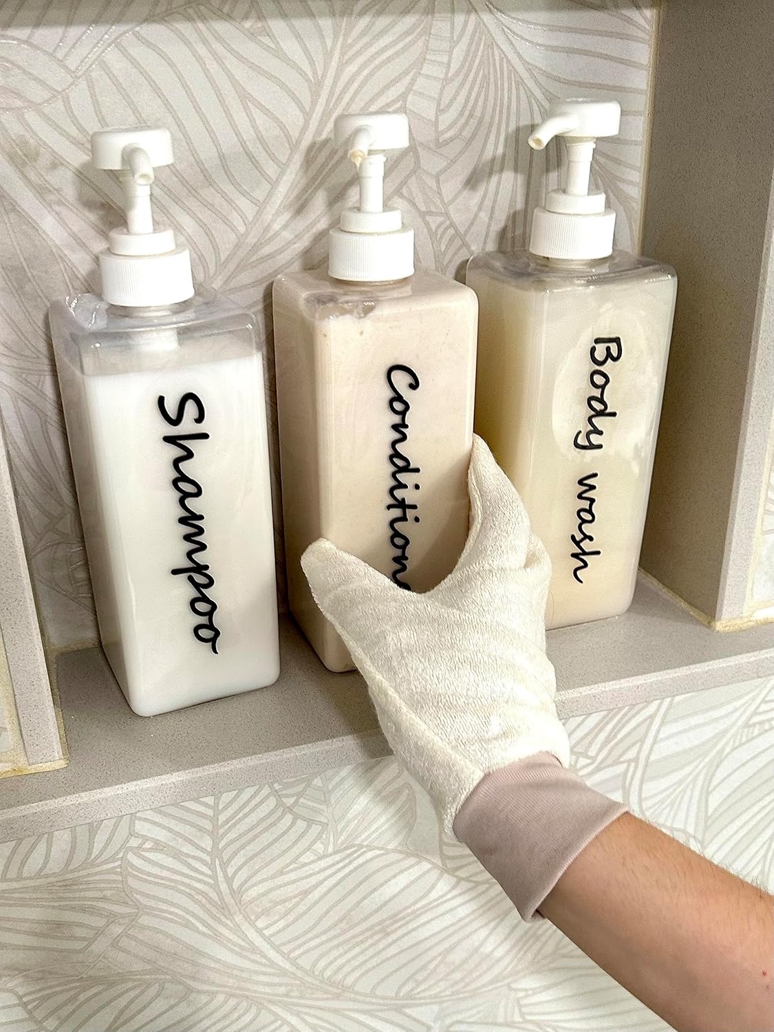Nooks & Crannies – Par de guantes de lavado de bambú orgánico para recién nacidos, bebés, niños pequeños, paño para piel sensible, fácil y cómodo de