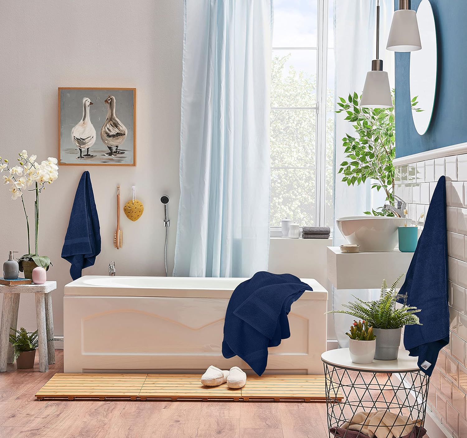 Utopia Towels – Juego de toallas de 8piezas, 2toallas de baño, 2toallas de mano y 4 para la cara, 100% algodón hilado en anillo, 600GSM,