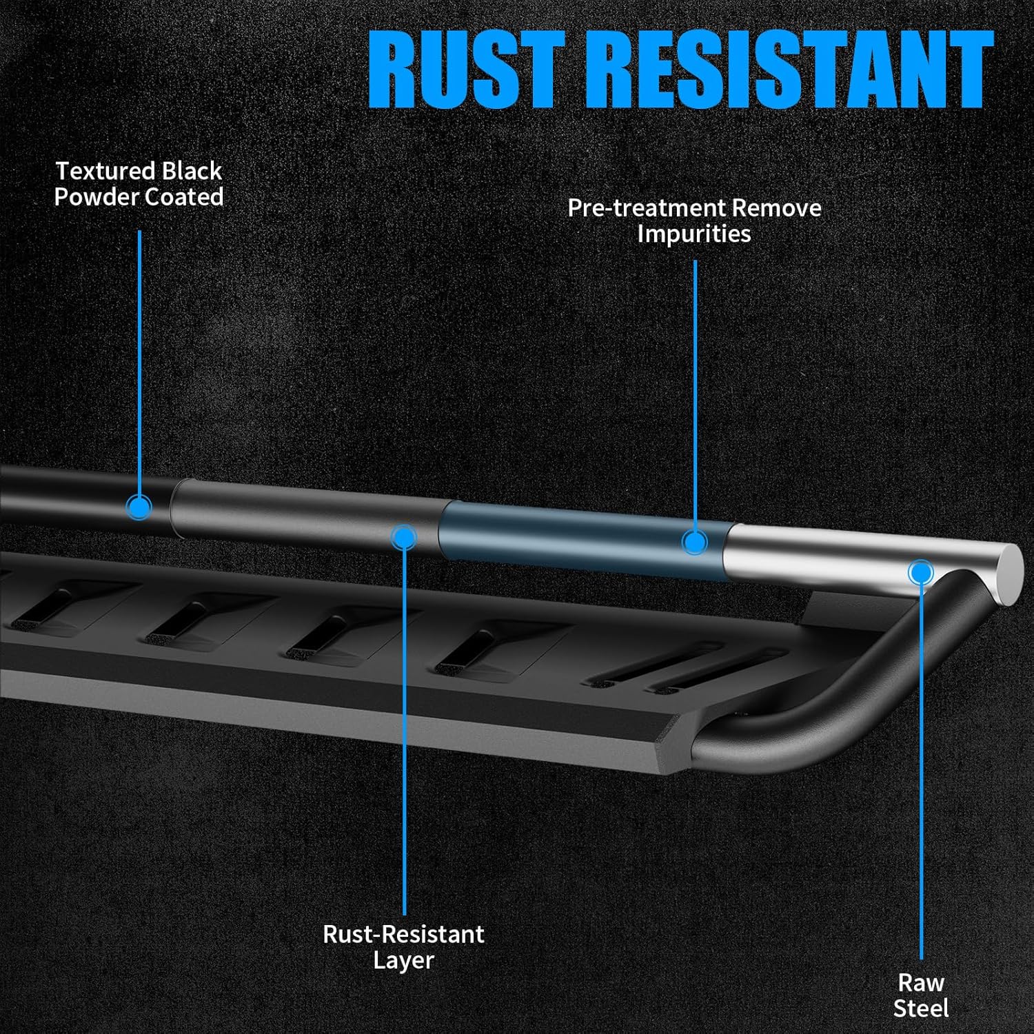 ONINE Estribo tubular de ajuste personalizado Chevy SilveradoGMC Sierra 1500 y Chevy SilveradoGMC Sierra 2019-2024 y Chevy SilveradoGMC Sierra