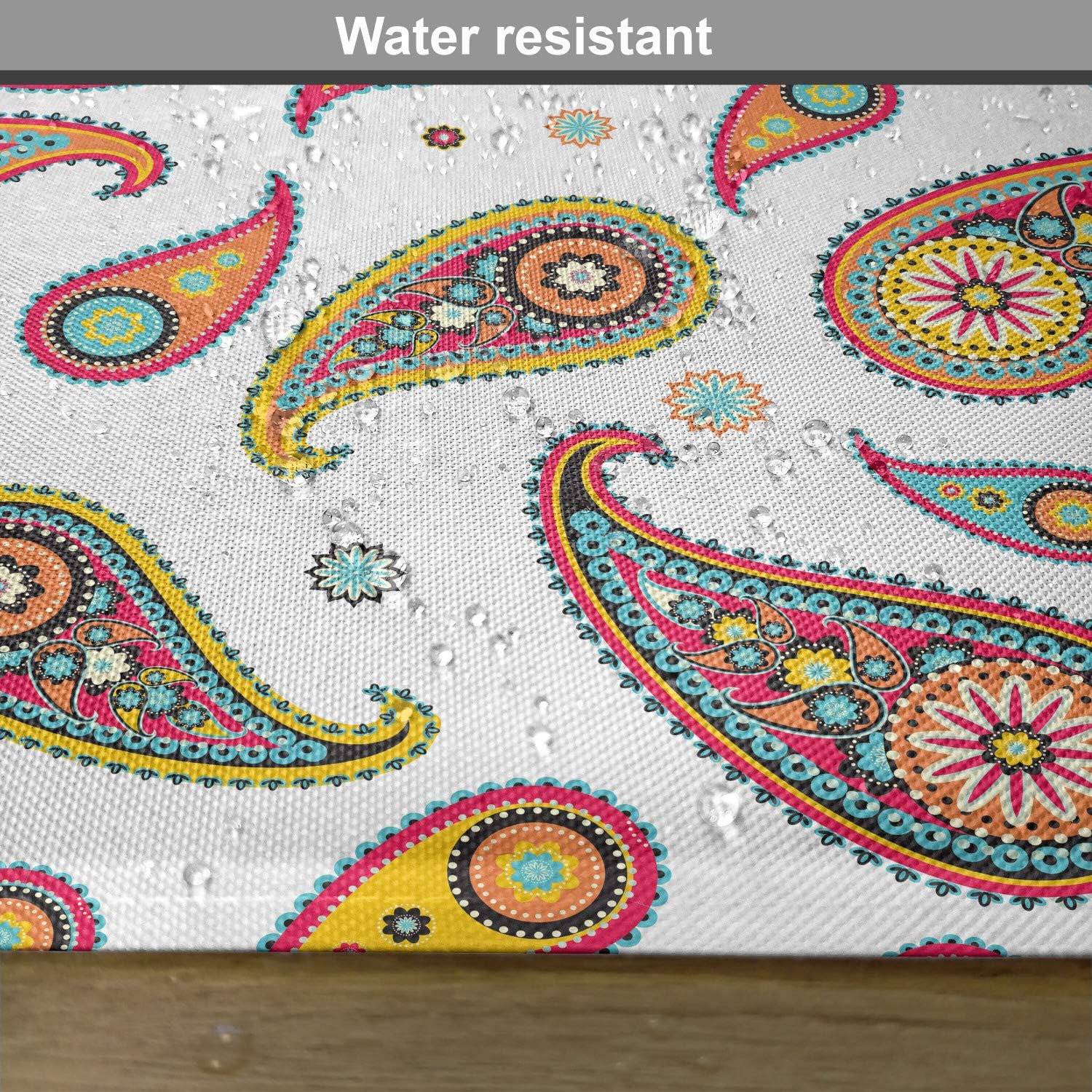 Ambesonne Paisley Place Mats – Juego de 4, patrones vintage de cachemira persa sobre fondo liso con inspiración hippie, manteles individuales de
