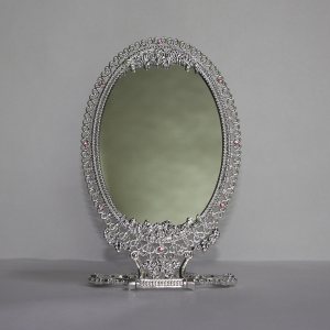 SEHAMANO – Espejo de mesa de maquillaje con diseño de rosas y corazones pequeños, estilo vintage, con diseño de rosas y corazones pequeños, espejo SEHAMANO – Espejo de mesa de maquillaje con diseño de rosas y corazones pequeños, estilo vintage, con diseño de rosas y corazones pequeños, espejo