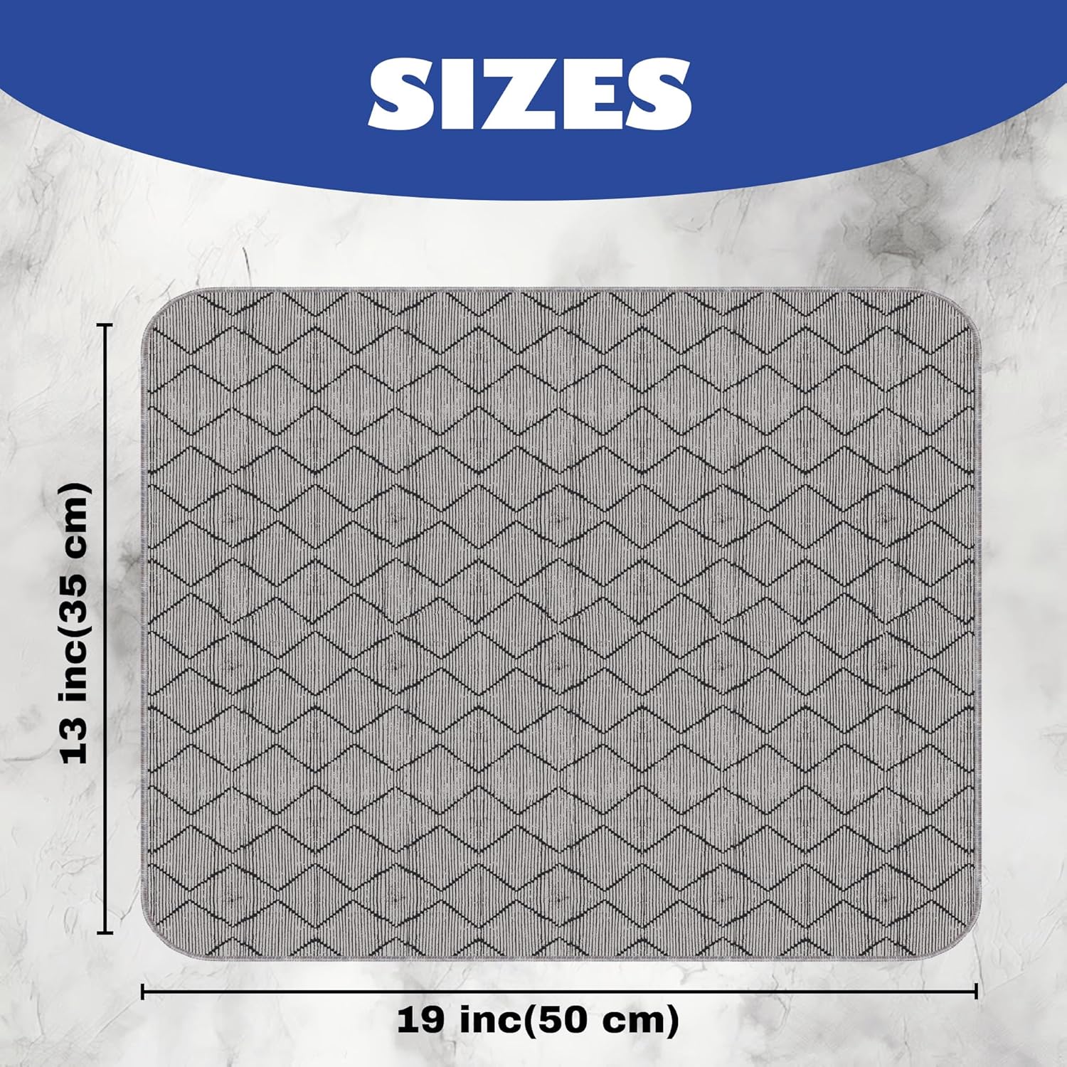 DEVBEST Tapete para secar platos  Tapetes de secado de platos ultra absorbentes  Lavable a máquina y secado súper rápido  Solución práctica para