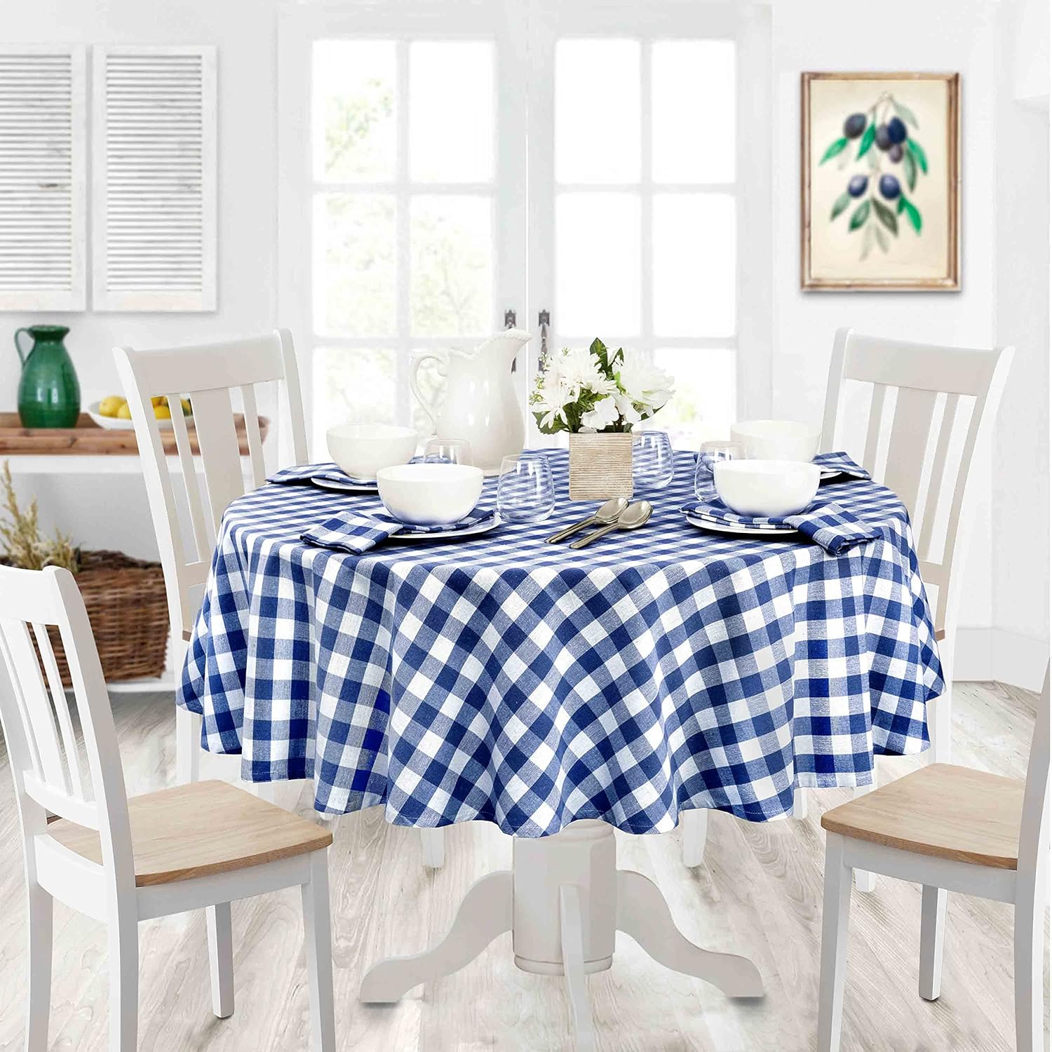 Home Bargains Plus Country Rustic Buffalo – Manteles individuales de tela de algodón a cuadros, de fácil cuidado, juego de 4 manteles individuales,