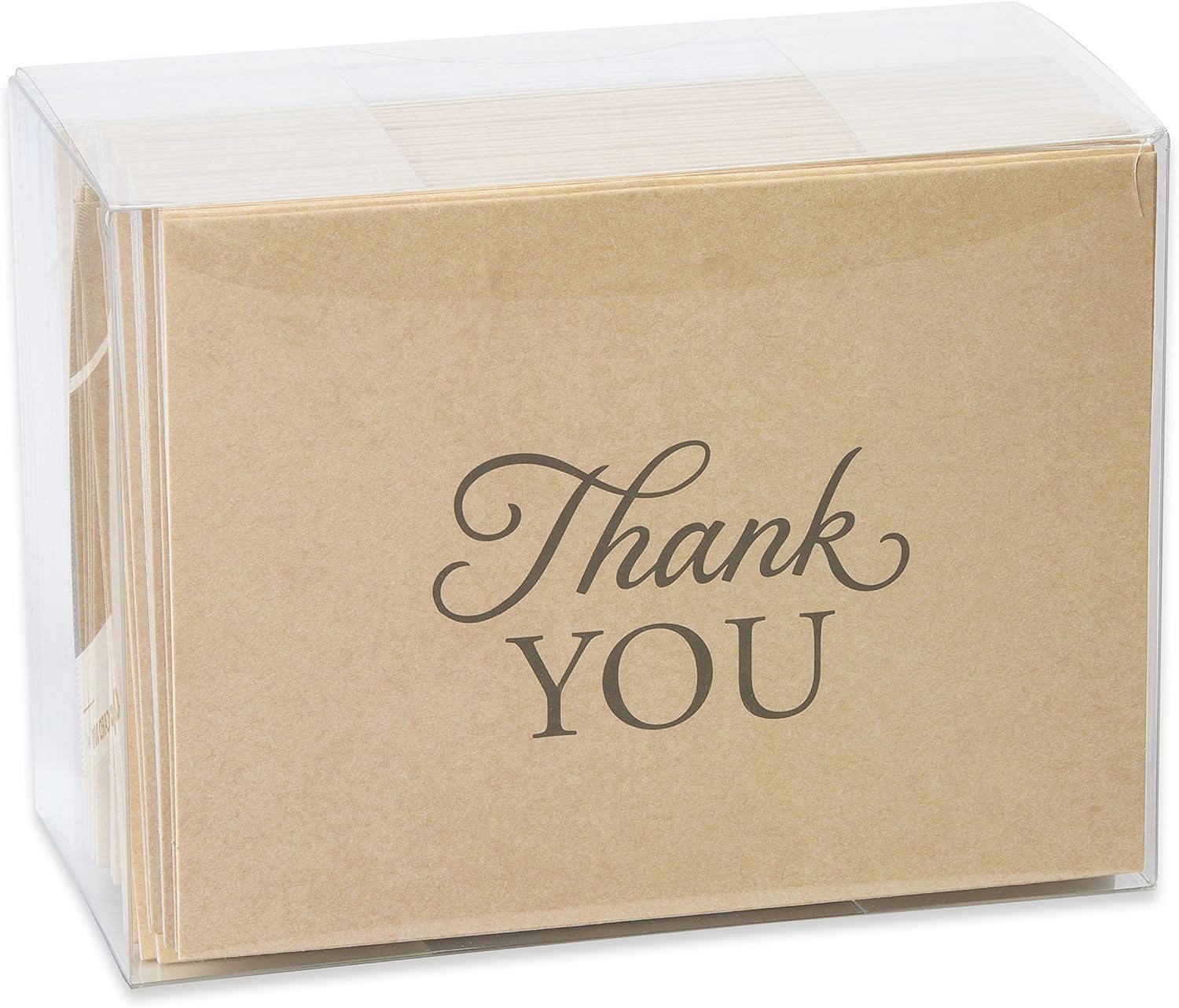 American Greetings Tarjetas de agradecimiento con sobres, estilo Kraft marrón (50 unidades)