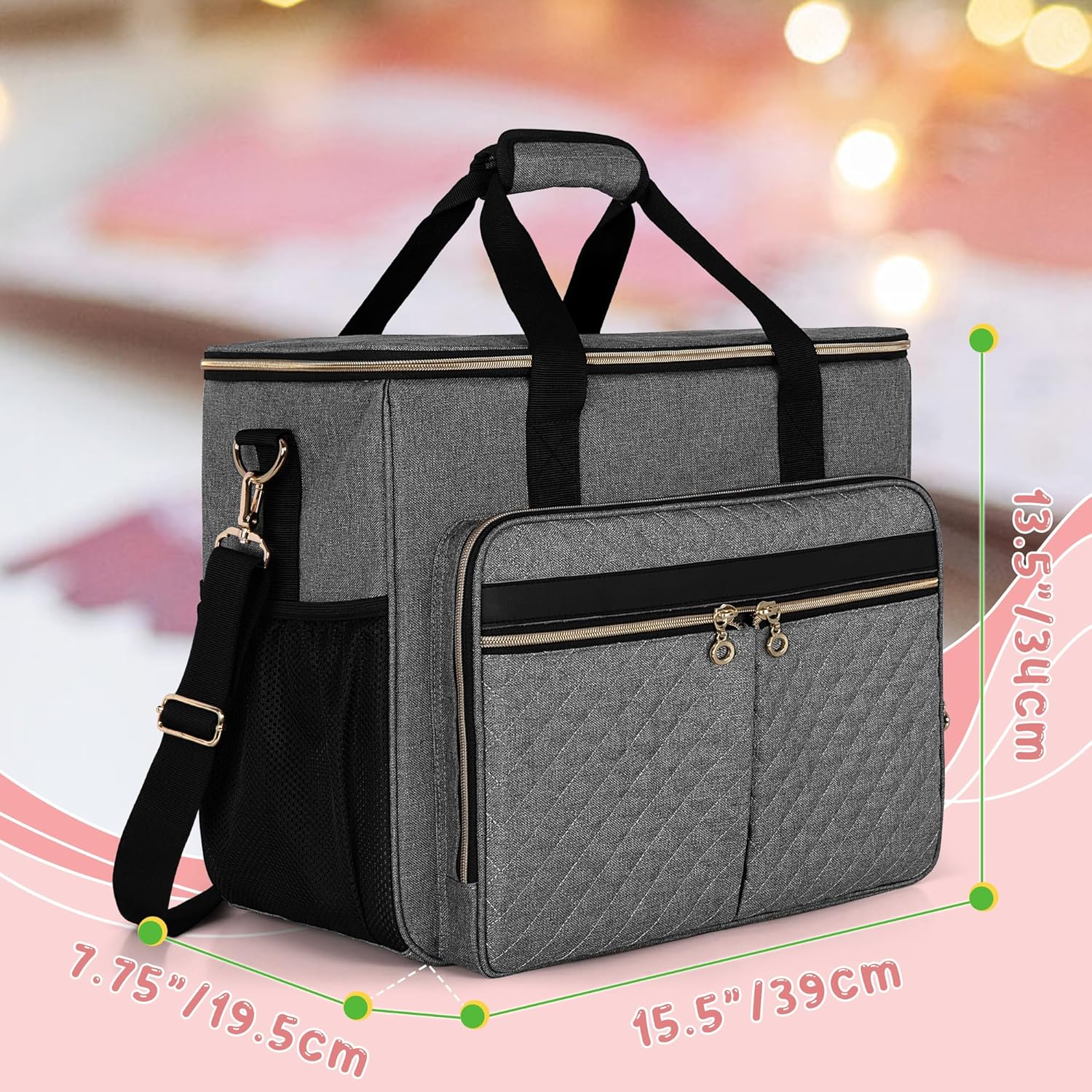 Luxja Bolsa de manualidades para suministros de álbumes de recortes (se adapta a álbumes de recortes de 12 x 12 pulgadas y portátil de 15.6