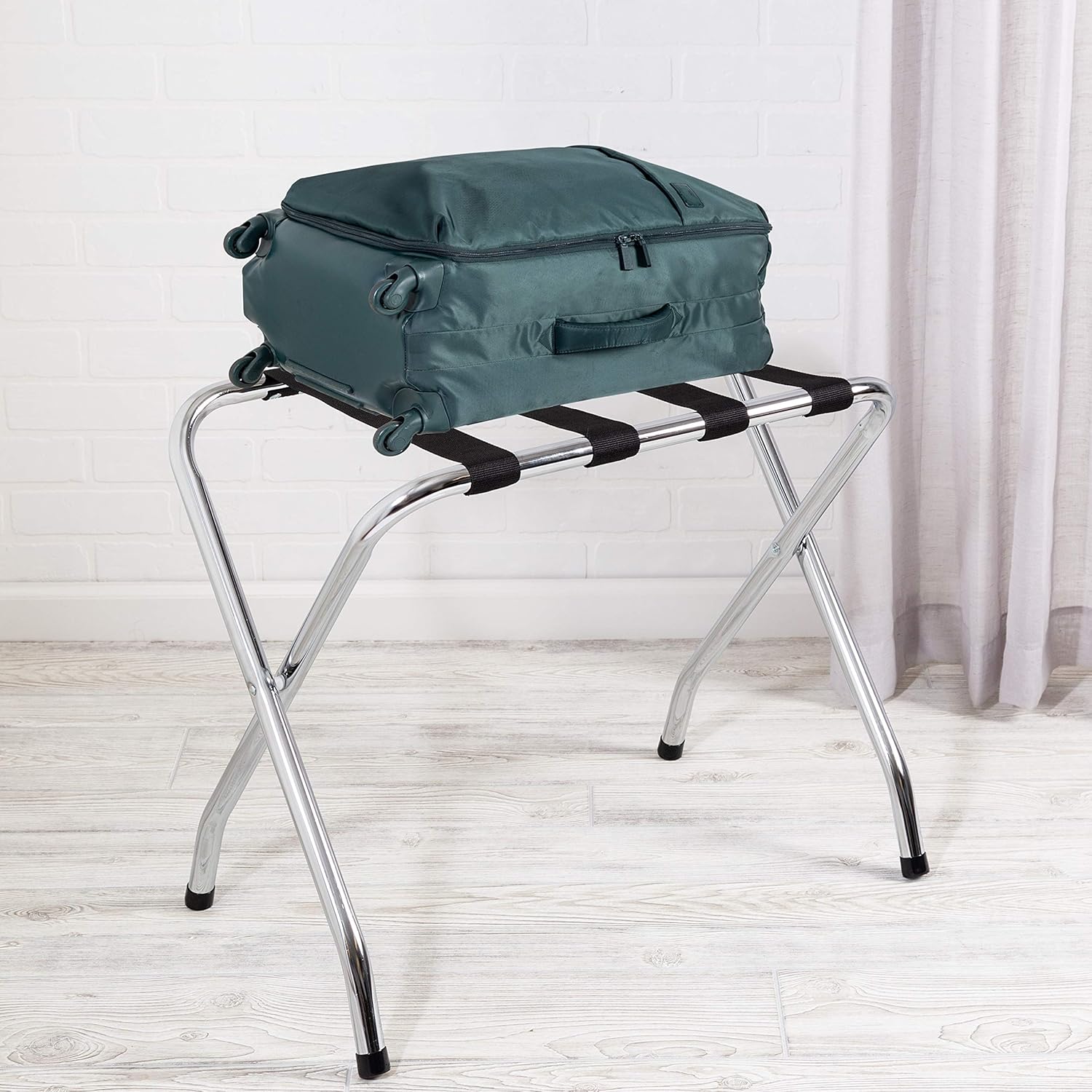 Honey-Can-Do TBL-01817 Portaequipajes cromado, 50 libras