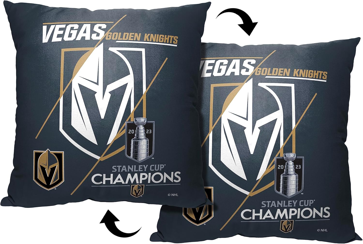 Northwest NHL Vegas Golden Knights 2023 NHL Stanley Cup Champions almohada, 18 x 18 pulgadas, juego de trucos