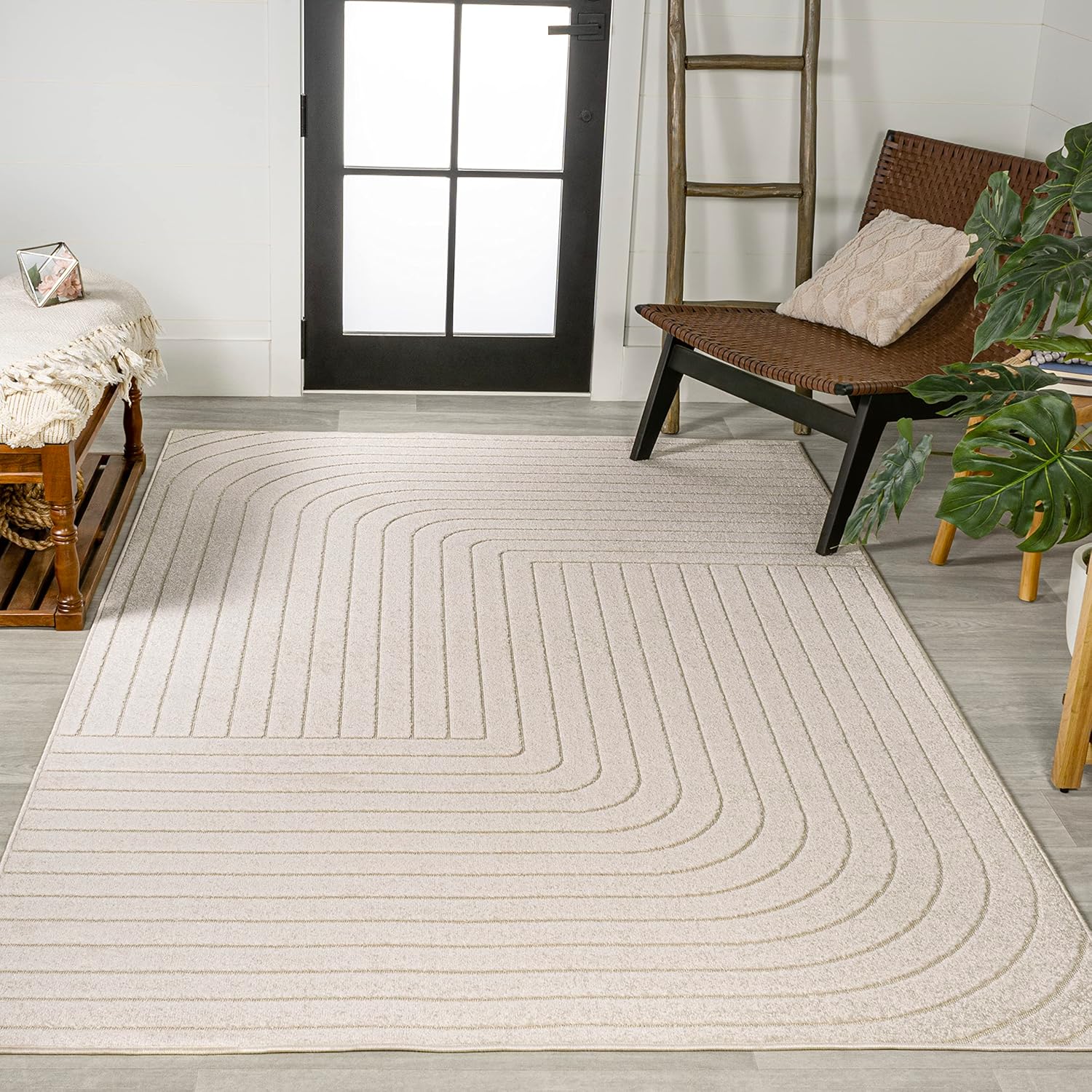 JONATHAN Y SCN101A-5 Odense – Alfombra minimalista geométrica para interiores, moderna, contemporánea, costera, geométrica, bohemia, dormitorio,