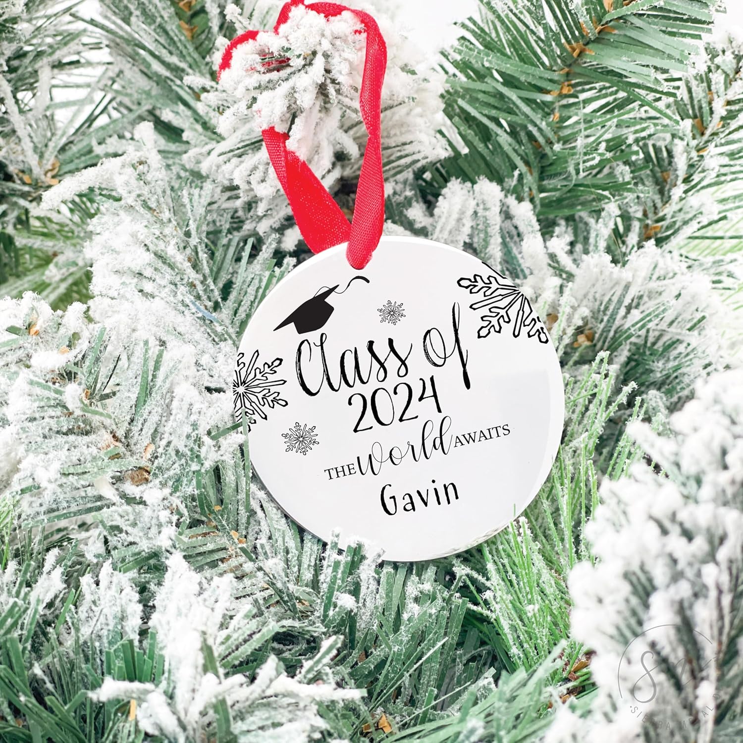 Class Of 2024 Ornament Personalized Graduation Christmas Ornament 2022 Ornament Christmas Graduate College Graduation High School Graduate 2023 2022