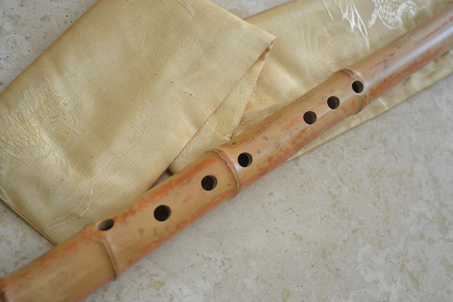 8 Agujero Shakuhachi Dongxiao Flauta de bambú F Key Zen Instrumento w boquilla tipo shakuhachi