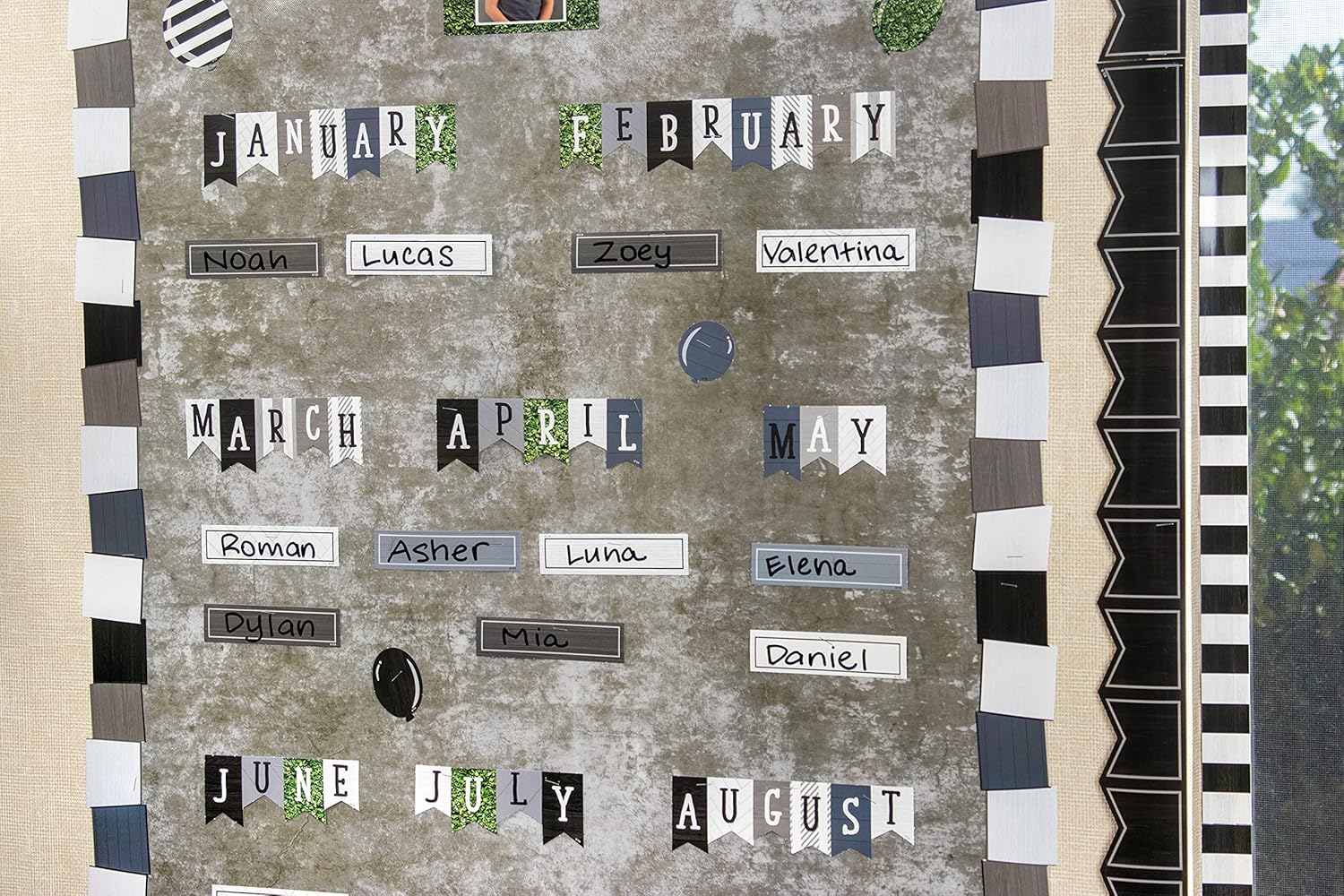 Teacher Created Resources Modern Farmhouse Happy Birthday – Juego de tablones de anuncios de 18 x 5-12 pulgadas, pieza de título