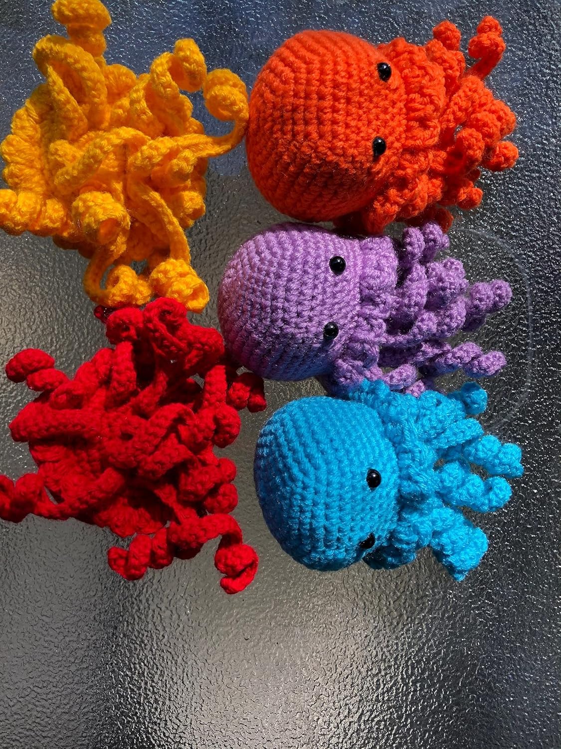Znet3D Juguete de peluche de ganchillo de medusas – Hecho a mano en los Estados Unidos – Suave y adorable. A (rosa)