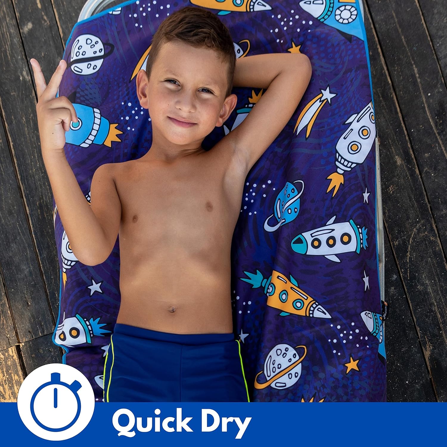 ECCOSOPHY Toallas de playa y bolsa de microfibra para niños de 60 x 30 pulgadas para niñas y niños – Toallas de piscina de secado rápido – Manta de