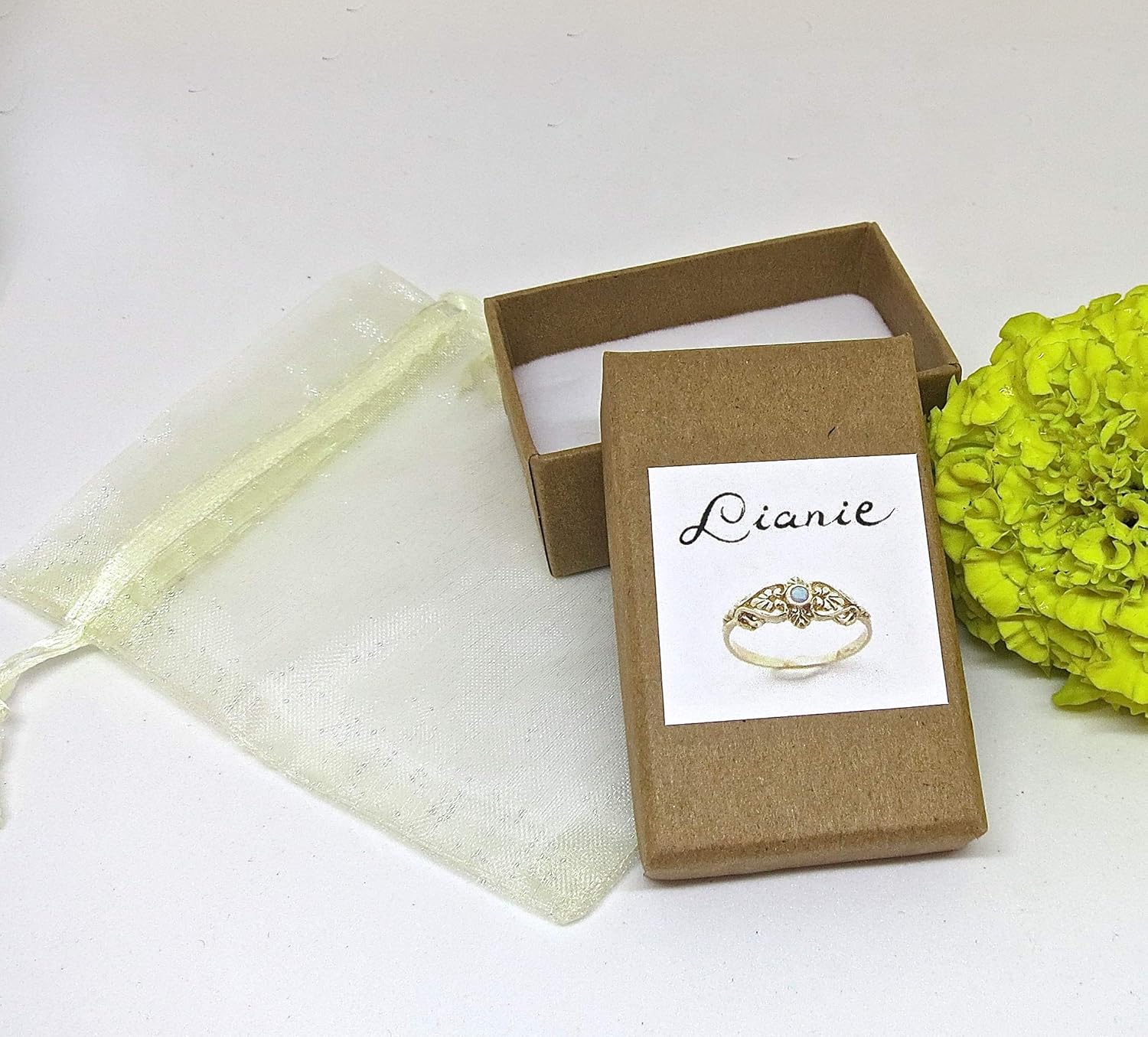 Jade ring, Sterling silver 925 gemstone ring band for women, Green stone ring, Hammered stone stacking ring, Birthstone ring (jade, 9)
