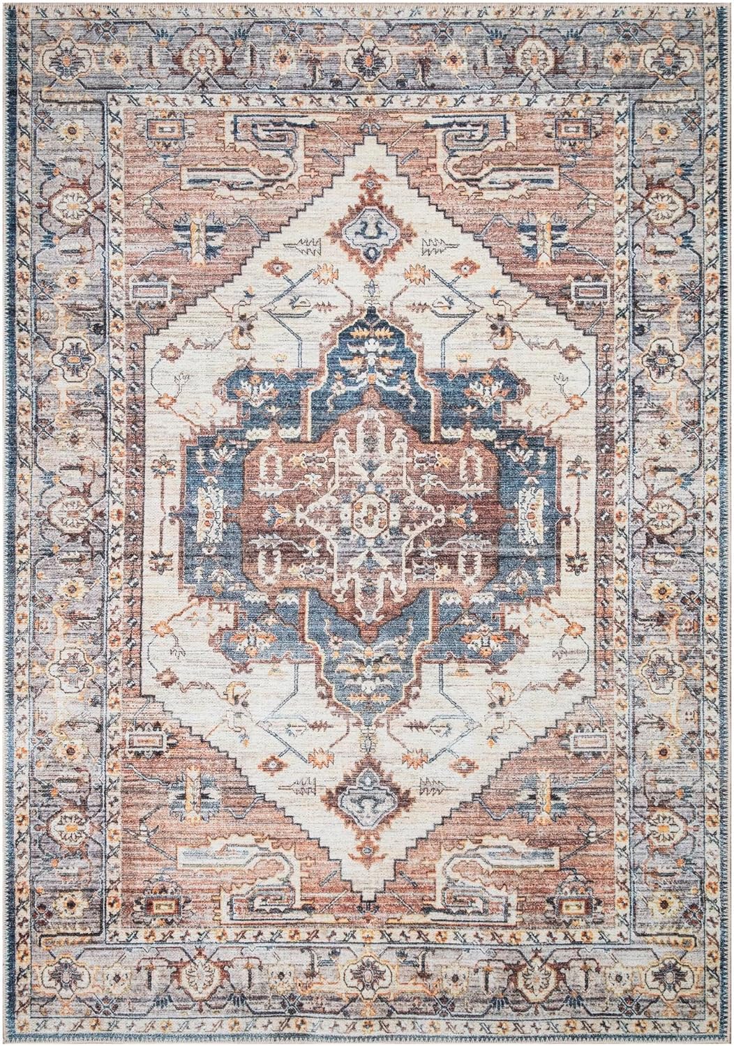 Keen Home Design Alfombras lavables a máquina con parte trasera antideslizante, ideal para pasillo, sala de estar, dormitorio, cocina y lavandería,