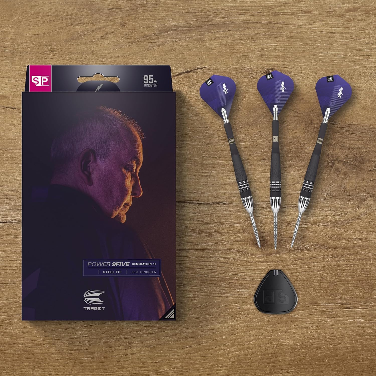 Target Darts Phil Taylor Power – Juego de dardos con punta de acero de punta suiza 95% tungsteno 95% 95%